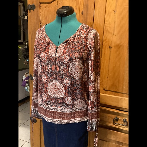 Lucky Brand Boho Style Blouse - Picture 1 of 4